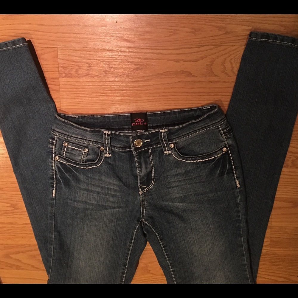 2B BEBE Embellished Skinny Jeans Size 27